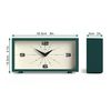 JONES CLOCKS® 'Odeon' desk clock - modern rectangular design in green, stylish retro look for shelf, table, mantel or bedside