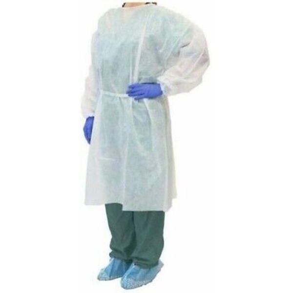 ProCure Isolation Gown White PP Non-Woven Fabric 1 pc Universal Size New