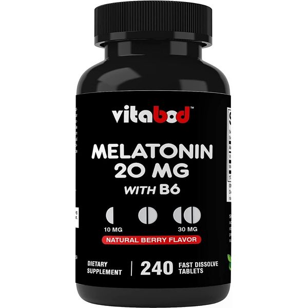 Melatonin 20mg High Potency Natural Sleeping Aid 240 Fast Dissolve Tablets USA