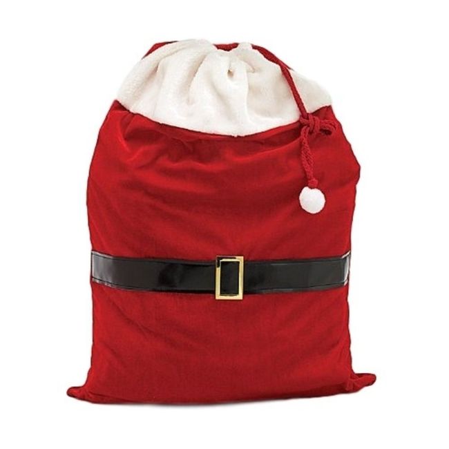 Large Santa Toy Bag Gift Wrap Bag for Christmas Gifts, Qty 1