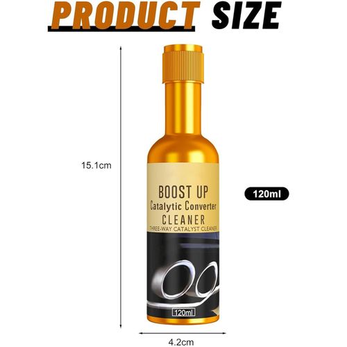 2PCS Catalytic Converter Cleaner Auto Parts Engine, Catalytic Converter Cleaner kit, 120 ml Exhaust System Pipe Carbon Removal Cleaner Treatment Additive Oil for Gas and Diesel Car