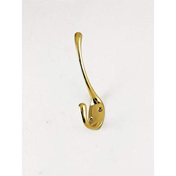 brass brass double hook antique gold