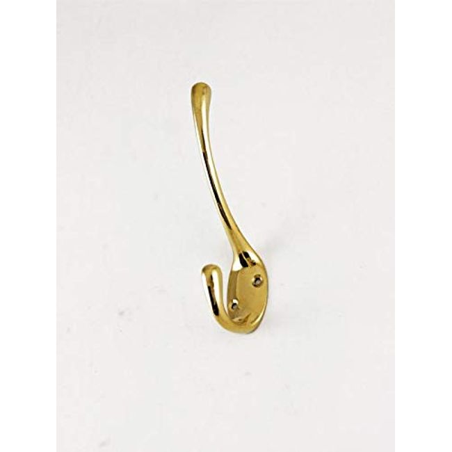 brass brass double hook antique gold