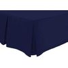 Plain Dyed Platform Base Valance Sheet Box Plated Sheet (Navy, King)