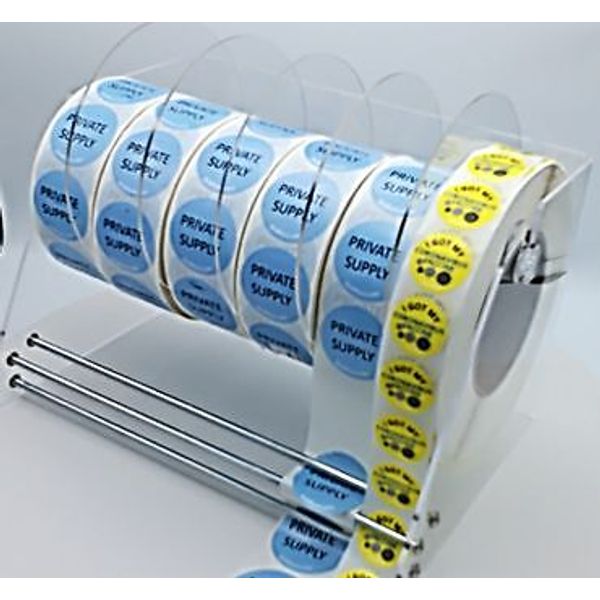 10 Inch, Heavy Duty Adjustable 6-Disk Label Dispenser, by Quality IZ