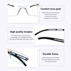 Hubeye 4 Pack Frameless Reading Glasses Ultralight Transparent Rimless Blue Light Blocking Computer Reader 1.50