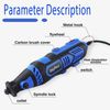 Electric Mini Grinder Corded Rotary Tool Kit with 252pc Accessory Kit,Rotary Multitool with 6 Variable Speed Control,for Hobby DIY Craft Projects Woodwork Craft,Multi Function Sander Polisher Drill