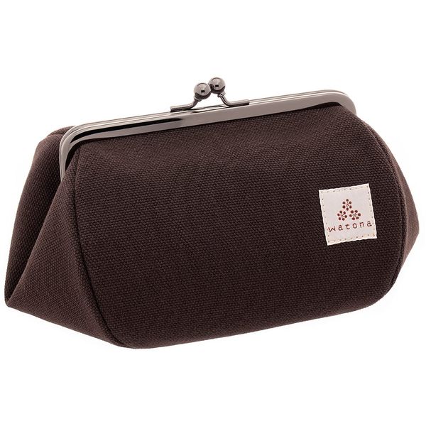 Watuna Canvas Pouch with Pouch, 4.5 Size, L Size, lamp black