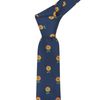 King & Priory Navy Blue Embroidered Sunflower Tie