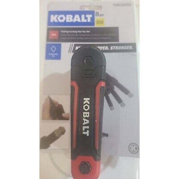 Kobalt 8 piece Hex Key Folding / Locking SAE Hex Key Set #0802835