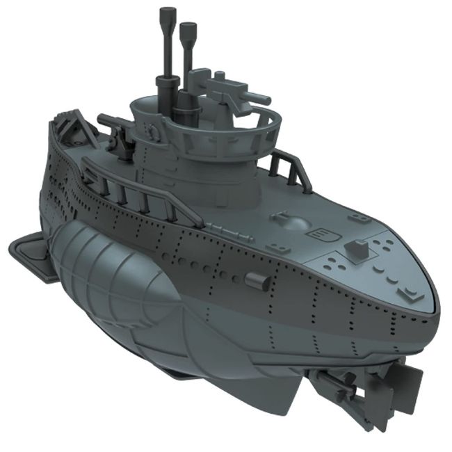 Doyusha DPM-SbM-2 Deformed Plastic Model Series Military U-05 Submarine Combat Figure (Gray), Color-coded Plastic Model