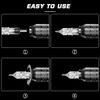 EMALLA Tattoo Cartridge Needles - 60Pcs Mixed Size Tattoo Needles #10 3RL 5RL 7RL 9RL 11RL 14RL #12 5RM 7RM 9RM 11RM 13RM 15RM Round Liner Curved Magnum For Tattoo Machines Tattoo Kit