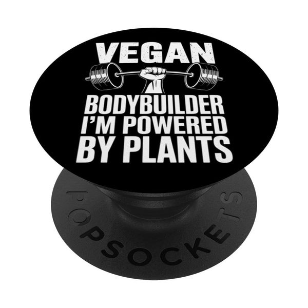 Powered By Plants Vegetarischer Veganer Bodybuilder PopSockets Klebender PopGrip