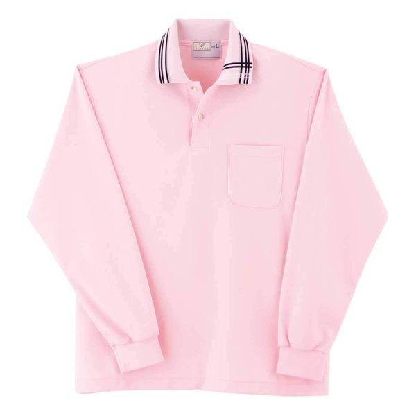 Tombo/KIRAKU Long Sleeve Polo Shirt CR116 LL Pink