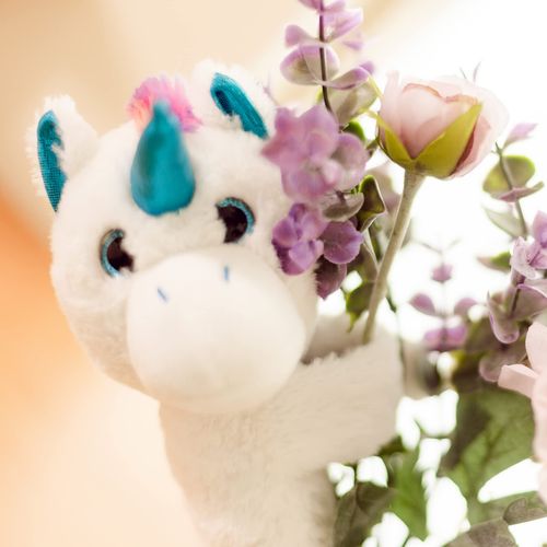 Unicorn Slap Bracelets Wrist Hugger Gift- Stuffed Animals Huggable Plush Toy for Kids and Teens, Toddler Bed and Stroller Toys White, 8.5"