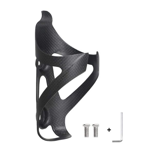 ROADNADO Carbon Bicycle Bottle Cage 1pcs/2pcs Bottle Holder Carbon, Carbon Fiber Bicycle Drink Holder 25g Carbon Fiber Ultra Light Stretchy Black