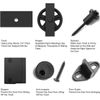 Barn Door Hardware 6.6 ft Sliding Round Type 5 Tracks Set with Handle & Roller