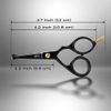 BRV MEN German Steel Rounded-Tip Scissors, 4.2" - Titanium Plated, Hammer Forged 100% Stainless Steel - Beard, Mustache, Nose Hair, Ear Hair Trimming - Professional Grooming Scissors - (Black)