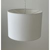 White Textured 100% Linen Drum Lampshade