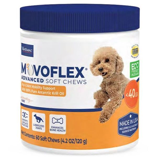 Movoflex Advanced Soft Chews Joint Support - Small Dogs up to 40 lbs, 60 count