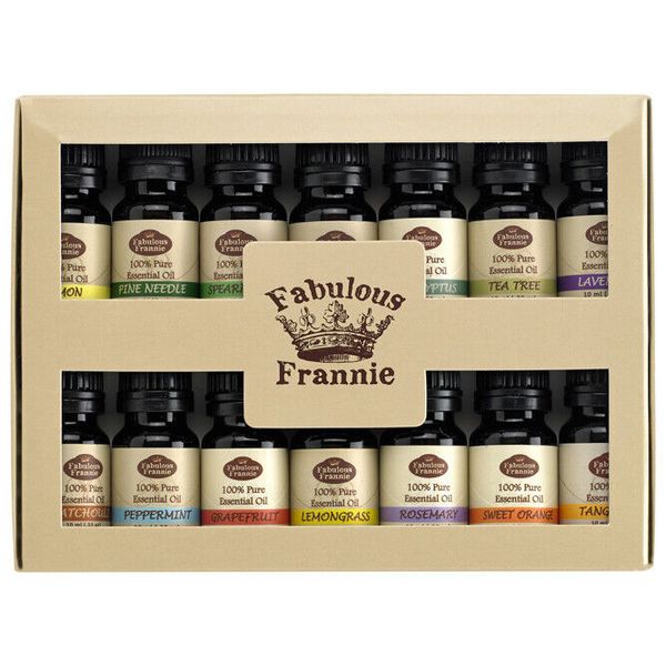 Fabulous Frannie - Aromatherapy Top 14 Essential Oil Set, (Starter Set - Box)