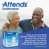 Attends Bariatric Protective Underwear, 2X-Large (CS/48)