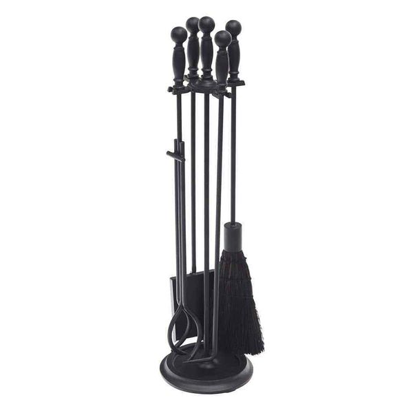 30.25"Tall 5-Piece Black Chelmsford Fireplace Tool Set