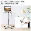 Euiuxoy Elevating Desk, Standing Desk, Elevating Table High Table, Standing Desk, Side Table, Elevating Stand, PC Desk, Computer Desk, Compact, Up/Down Type, Gas Pressure, Casters, Stepless Elevation,