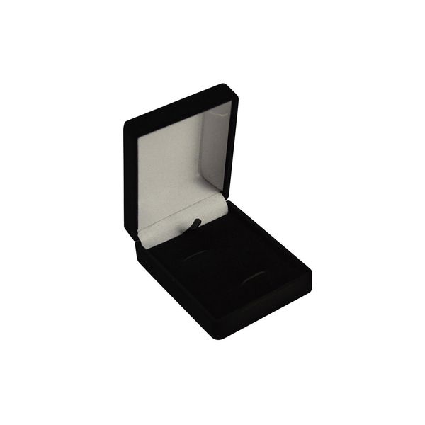 boxdisplays 1 x Black Velvet Cufflink Box