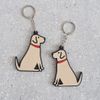 Sweet William Yellow Labrador Keyring