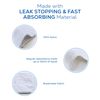 Wearever Regular Absorbency (150ml) Lace Side Brief (White, Medium)