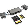 SD Card Reader, 3.0 Micro SD Card Reader & USB C Card Reader OTG SD Adapter Memory Card Reader for SD/Micro SD/SDHC/SDXC/MMC, Compatible with MacBook Pro/Air, Chromebook, iPhone 16/15 Plus Pro Max etc