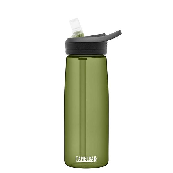 Camelbak Eddy+ Straw Tritan Bottle - Dark Green, 750ml / 0.75L 25oz Eddy Plus Tritan Flask Vessel Canteen Cup Water Juice Drinking Drink Storage Container Holder BPA Free Reusable Safe Eco Friendly