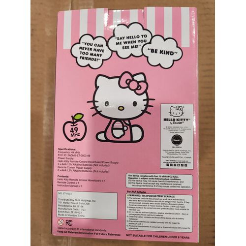 HELLO KITTY REMOTE CONTROL HOVERBOARD 49 MHz 8+AGES BNWT SEALED SANRIO 8+ AGES