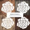Rose Decorative Nature Stencil - Rose & Flower Designs