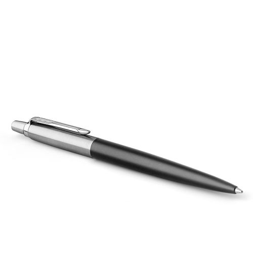Parker Jotter Ballpoint Pen | Bond Street Black with Chrome Trim | Medium Point Blue Ink