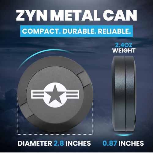 TuffTynz - Premium Zyn Metal Can | Zyn Holder | Metal Zyn Container | Moisture & Odor Proof Container | Aluminum Zyn Can & Organizer | Dip Can | Zyn Tin | Zyn Gifts for Men | The Zyn Bin