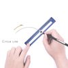 YANGLY 2 in 1 Ruler with Compass Circle Drawing Tool Set Sliding Compass Holder Design for Student Carpenter Architect Engineer