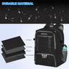 BAIXIXIG Lacrosse Backpack w/Stick Holder, Ventilated Shoe Compartment, Ample Storage for Helmets, Gloves, & Accessories