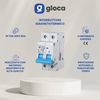 gloca Interruttore Magnetotermico Automatico 2P 32A 220V 6KA 2 Moduli DIN C32
