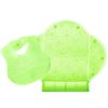 Smart Start Safe Silicone Smart Bib Crystal & Diner Crystal Set, Green, 2 Pieces