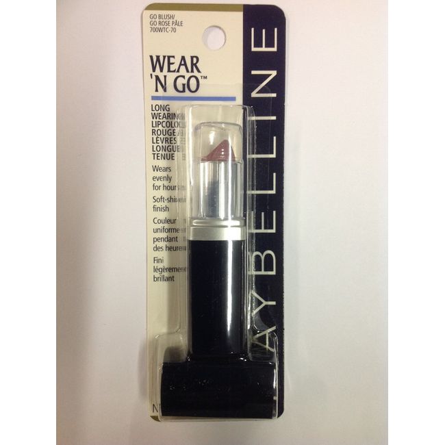 Maybelline Wear N' Go Long Wearing Lipcolor Lipstick ( GO BLUSH ) NEW.