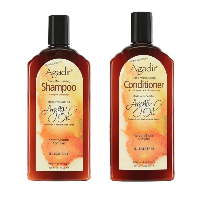 Agadir Argan Oil Daily Moisturizing Shampoo and Conditioner 12.4 fl oz  Set