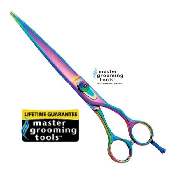 Master Grooming PRO RAINBOW 440C ICE Steel 6.5" STRAIGHT Pet Dog SHEAR SCISSOR