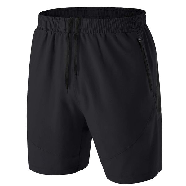 Kyopp Men's Shorts Casual Sports Shorts Workout Gym Running with Zip Pockets Quick Dry Rugby Shorts