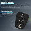 sourcing map 3 Buttons Car Remote Fob Case Insert Rubber Pad Keypad for Hyundai