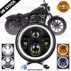 7" inch LED Headlight DRL Angel Eyes for Harley-Davidso