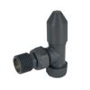 NRG Anthracite Round Head Angled Manual Radiator Valve Central Heating Tap