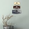 Fancy Recycle Here Sign (Brushed Silver) - Medium