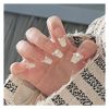Lwenjing YL227 Nail Tips, False Nails, 3D Nail Tips, Handmade Nail Tips, Wedding Nails, Cute, Short, Long, Nail Tips, Popular, Japanese Style, Bride Nails, Glossy, False Nails, 24 Pieces